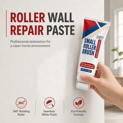 Wall repair applicator beside an interior wall