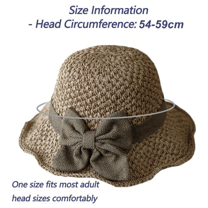 Elegant Bow Straw Hat