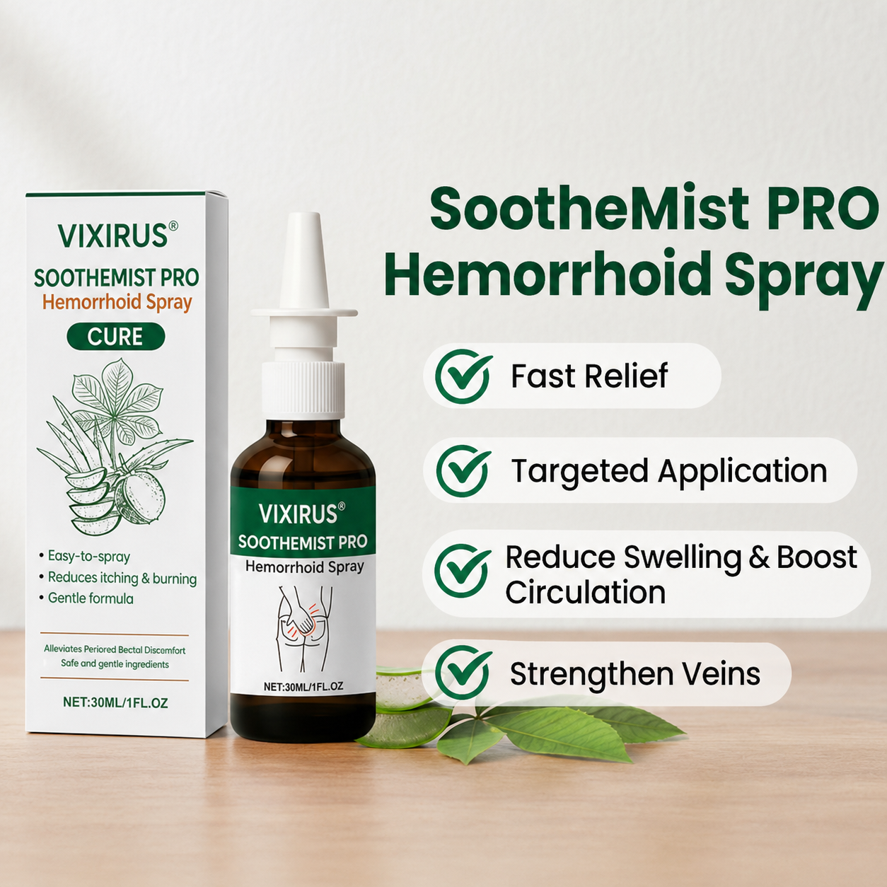 VIXIRUS® SootheMist PRO Hemorrhoid Spray