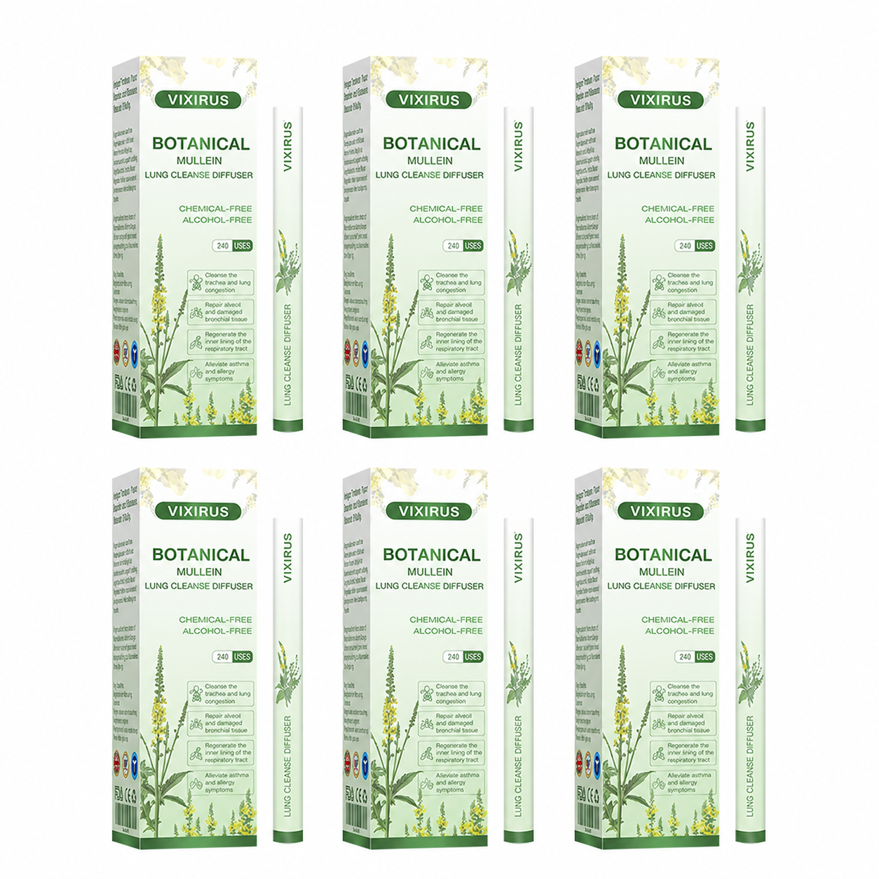 ❣️✅UK Owned and Operated|VIXIRUS® Botanical Mullein Lung Cleanse Diffuser (💝 Cough, wheezing, shortness of breath, sputum, stuffy nose, bronchitis, bronchitis, allergy symptoms, lung discomfort💝)