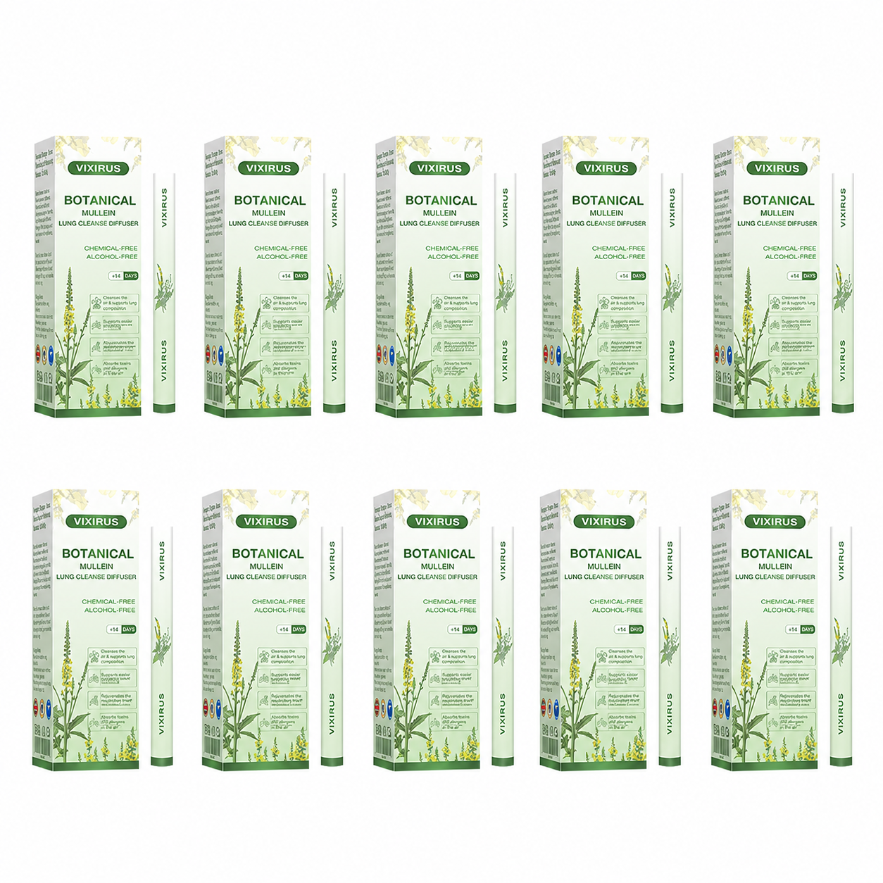 ❣️✅UK Owned and Operated|VIXIRUS® Botanical Mullein Lung Cleanse Diffuser (💝 Cough, wheezing, shortness of breath, sputum, stuffy nose, bronchitis, bronchitis, allergy symptoms, lung discomfort💝)