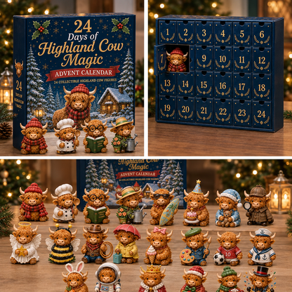24 Days of Highland Cow Advent Calendar