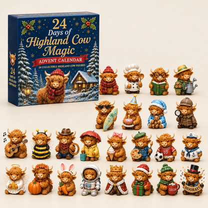 24 Days of Highland Cow Advent Calendar
