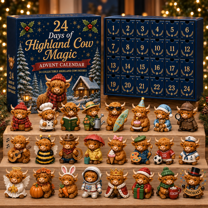 24 Days of Highland Cow Advent Calendar