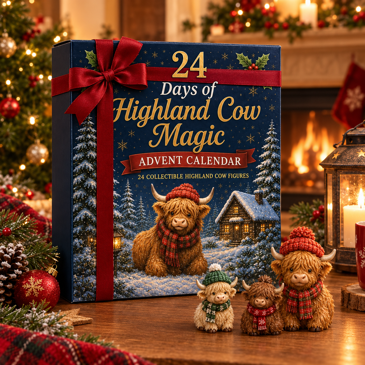 24 Days of Highland Cow Advent Calendar