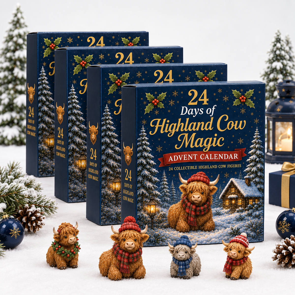 24 Days of Highland Cow Advent Calendar