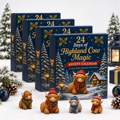 24 Days of Highland Cow Advent Calendar