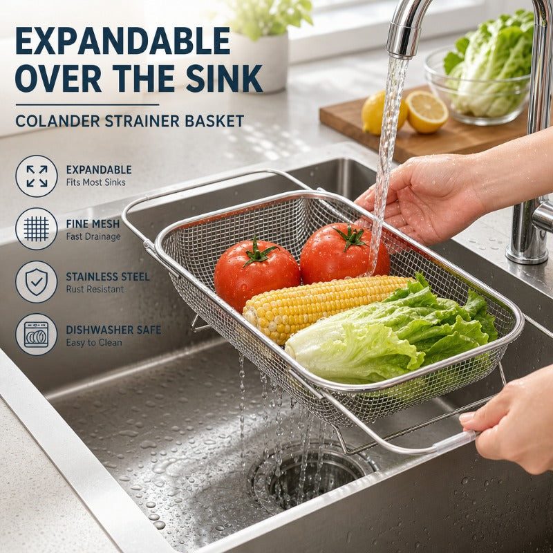 Expandable Over-Sink Colander
