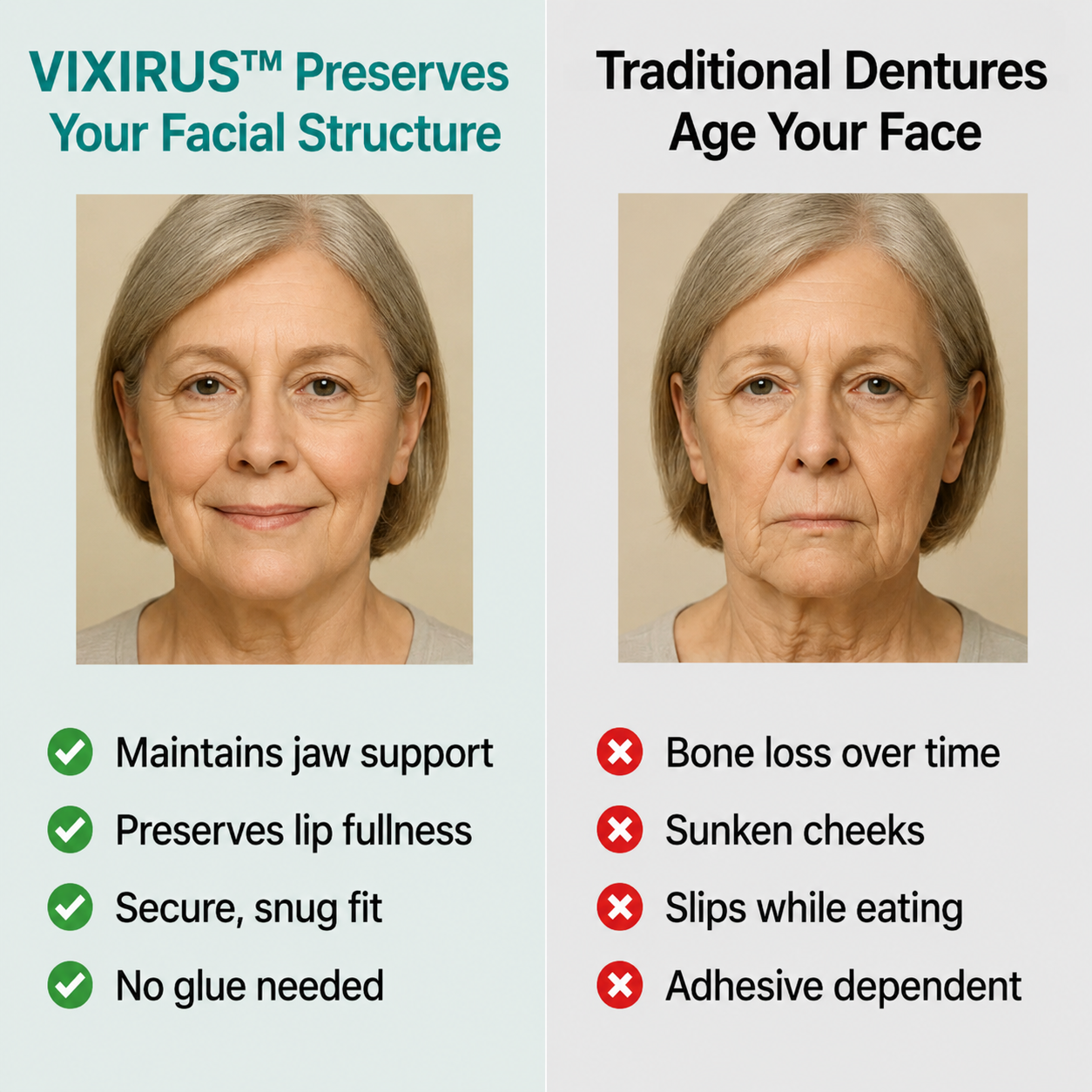 🌎Ends Today: 70% OFF! ⏰VIXIRUS™ Medical Full Denture with Strong Suctiond🦷Obtain American Dental Association (ADA) Certification